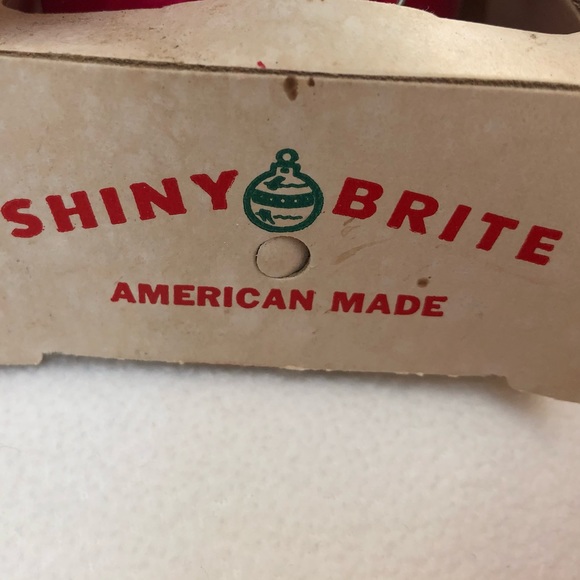 Vintage Shiny Brite Red Jumbo Fanci-Pac Long Christmas Tree Box Glass Ornaments - Picture 9 of 10